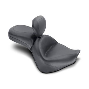 Honda VT1300C Sabre One-Piece Motorcycle Seat - Mustang Motorcycle - Wide Touring w/Driver Backrest - Black - `10-`13 Honda VT1300C Sabre One-Piece Motorcycle Seat - Mustang Motorcycle - Wide Touring w/Driver Backrest - Black - `10-`13